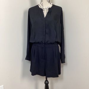 Jennifer Lopez Women’s Black Crepe Long Sleeve Chiffon Romper